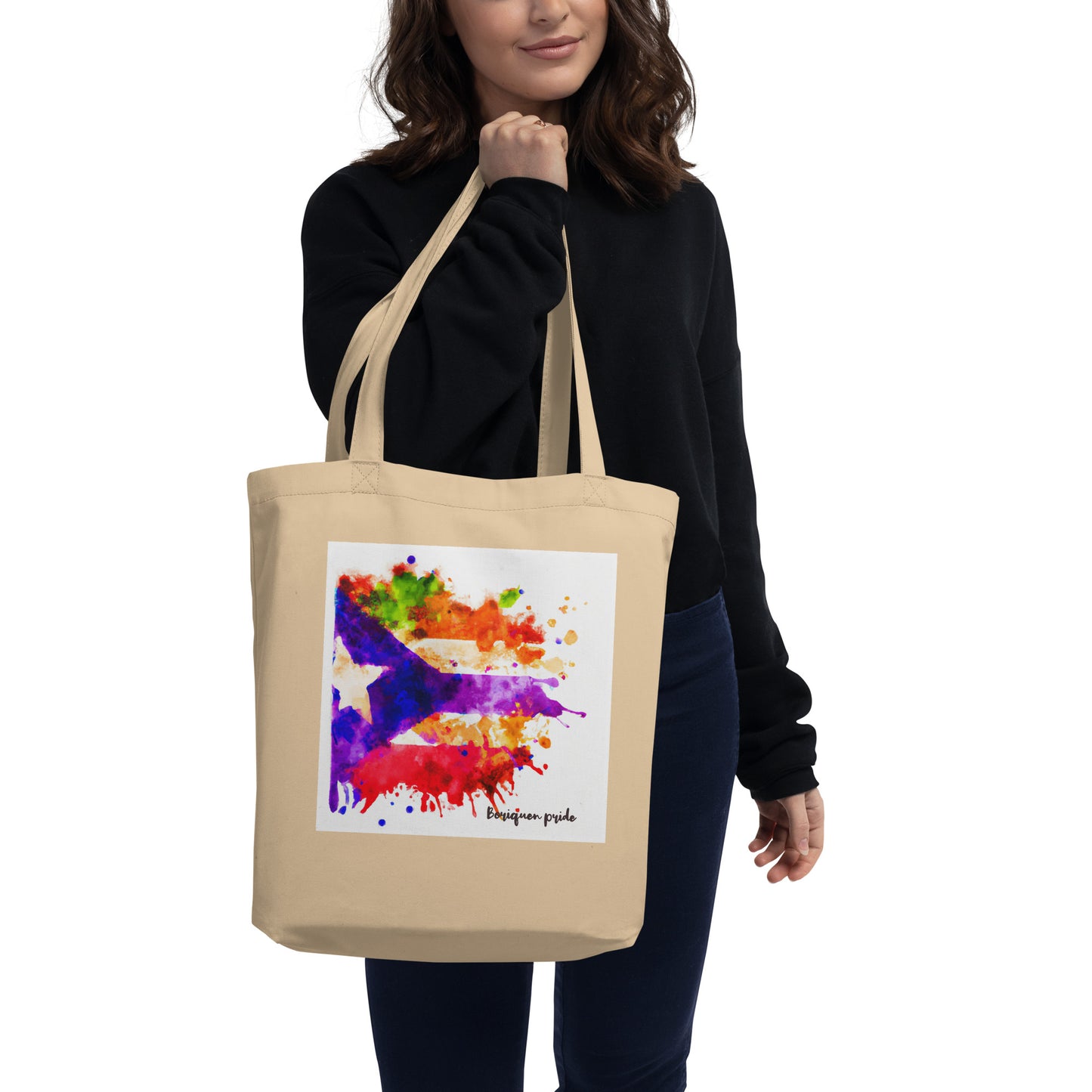 Eco Tote Bag my rainbow colors, puerto rican pride colors bags to match everything.